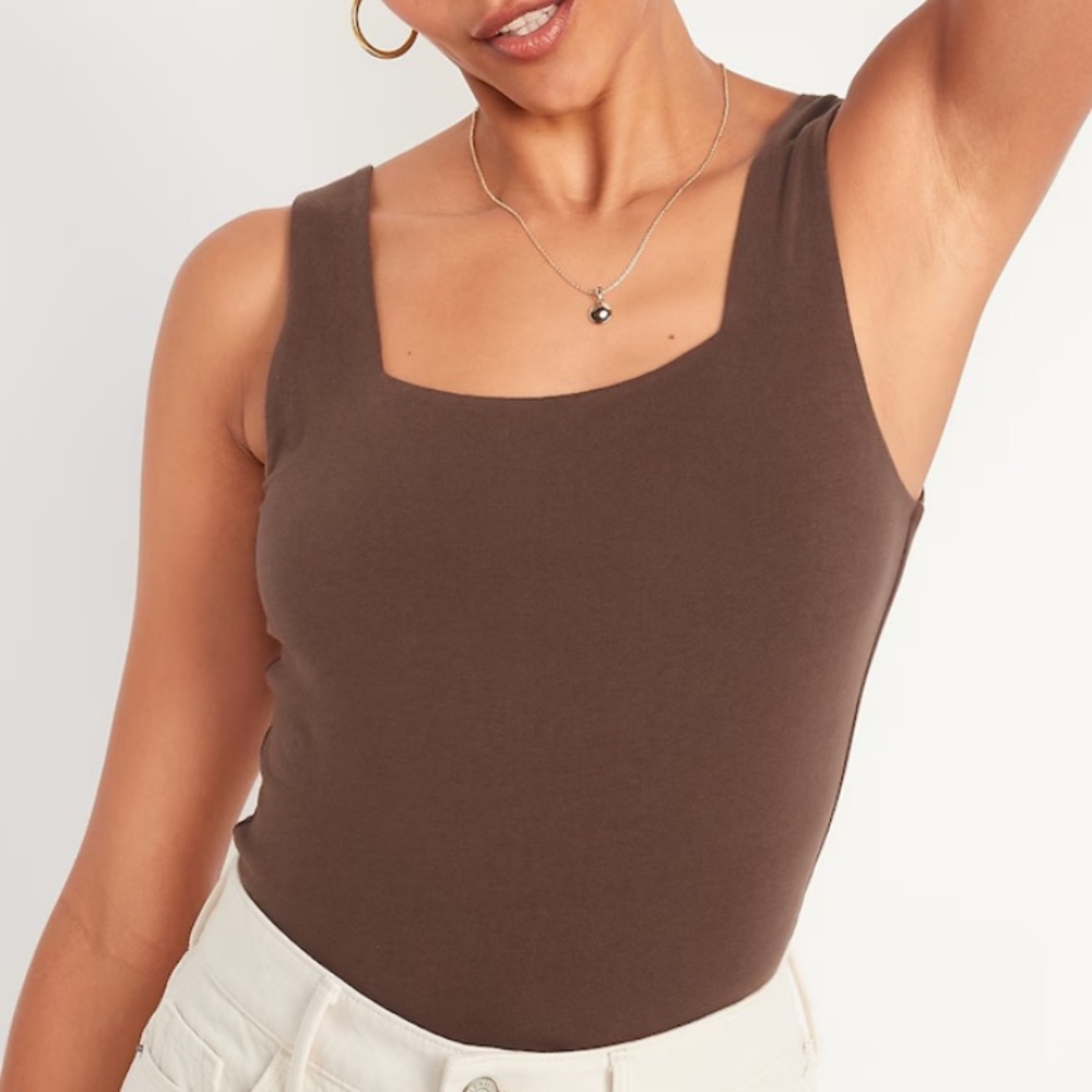 Old Navy Square-Neck Bodysuit Sz Medium - Picture 7 of 8